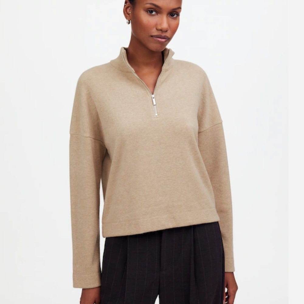 Madewell Quarter-Zip Pullover Top